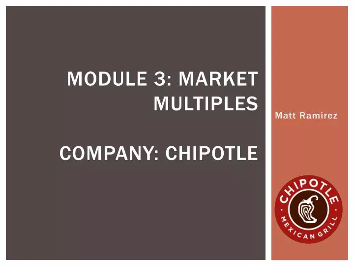 module 3 market multiples company chipotle