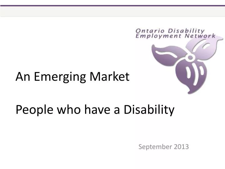 an emerging market people who have a disability