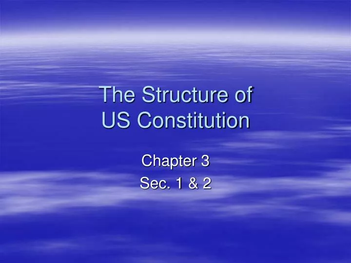 the structure of us constitution