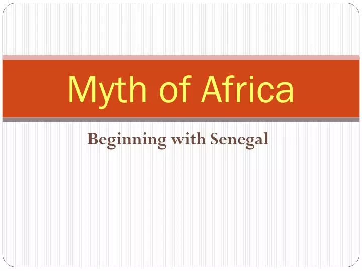 myth of africa