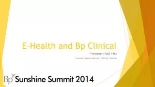 E-Health and Bp Clinical