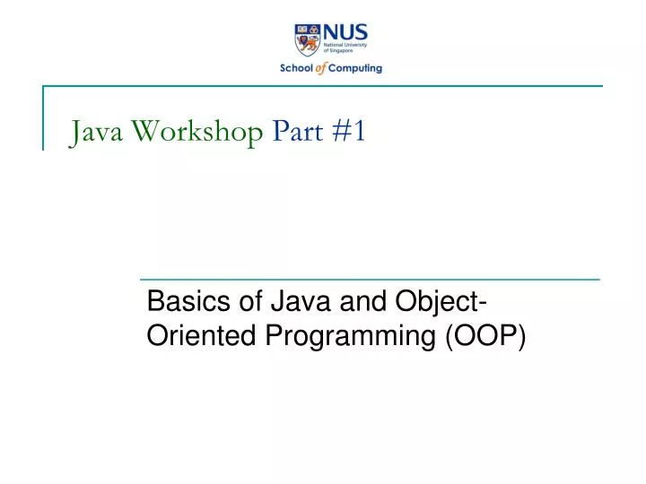 java workshop part 1