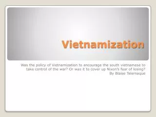 Vietnamization