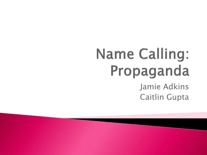 name calling propaganda