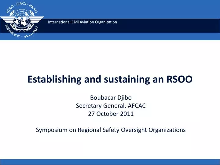 establishing and sustaining an rsoo