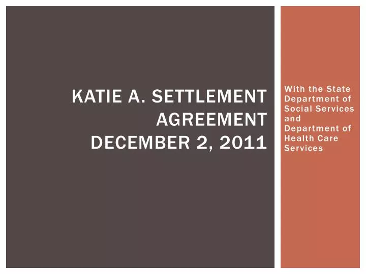 katie a settlement agreement december 2 2011