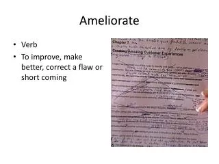 Ameliorate