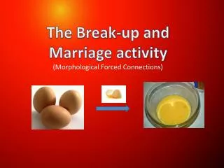 The Break-up and Marriage activity