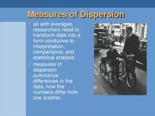 Measures of Dispersion