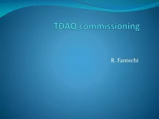 TDAQ commissioning