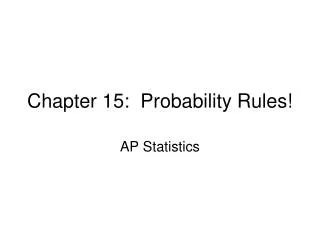 chapter 15 probability rules