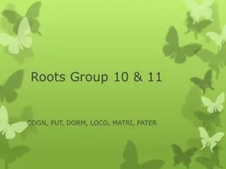 Roots Group 10 &amp; 11