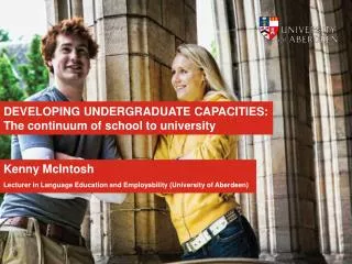 DEVELOPING UNDERGRADUATE CAPACITIES: The continuum of school to university
