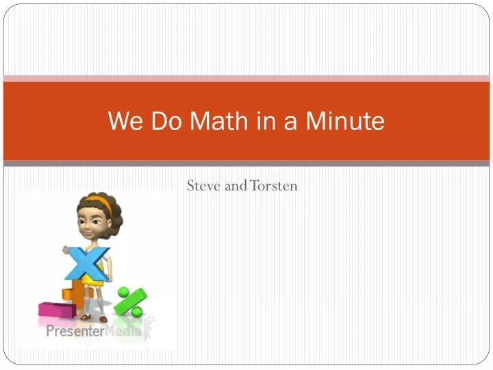 we do math in a minute