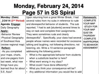 Monday, February 24, 2014 Page 57 in SS Spiral