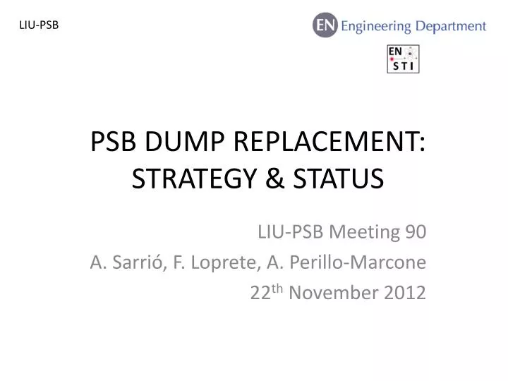 psb dump replacement strategy status