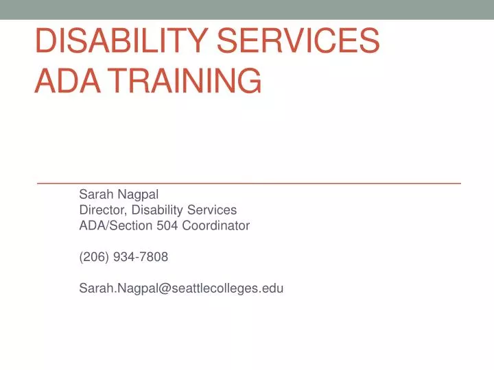 disability services ada training