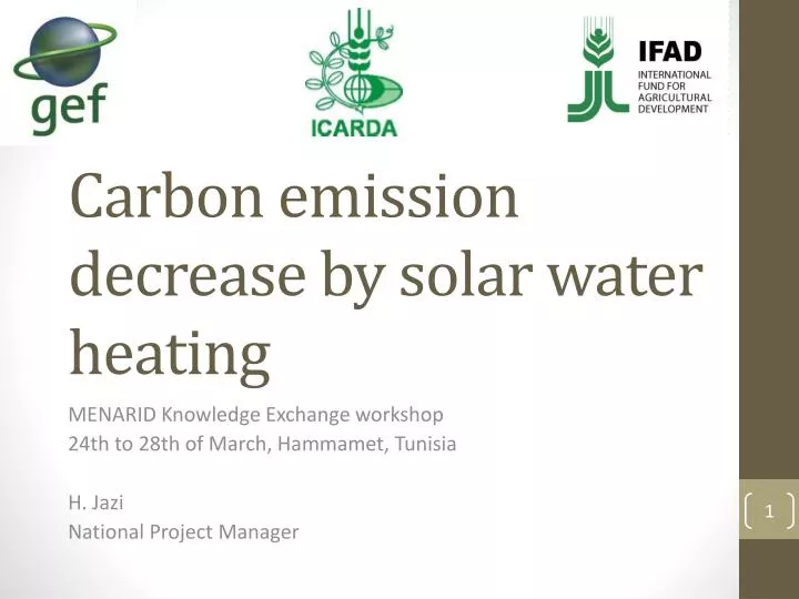 carbon emission decrease by solar water heating