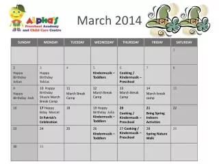 march 2014