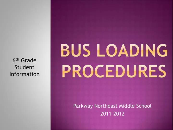 bus loading procedures