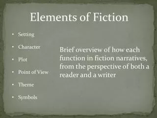 Elements of Fiction