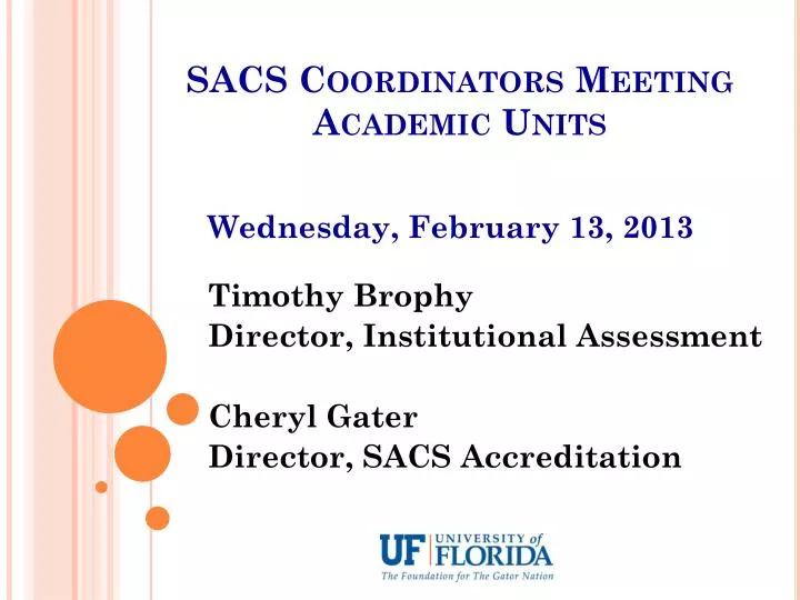 sacs coordinators meeting academic units