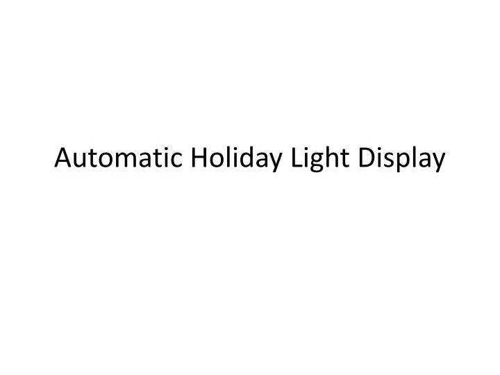 automatic holiday light display