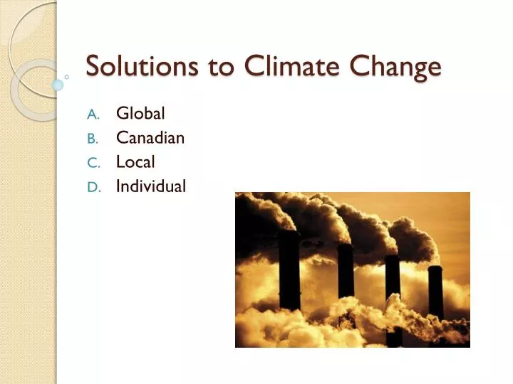 solutions to climate change