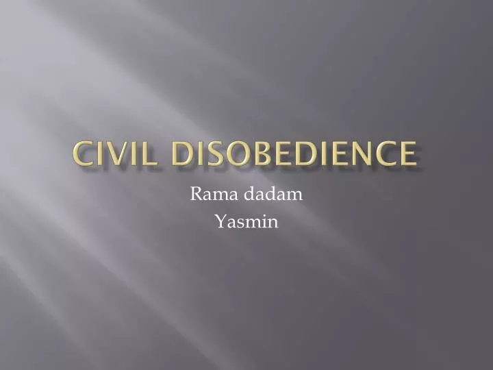 civil disobedience