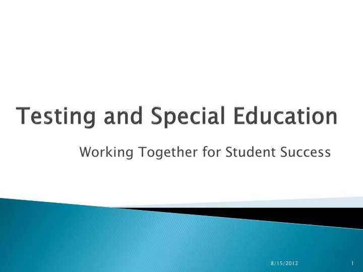 testing and special education