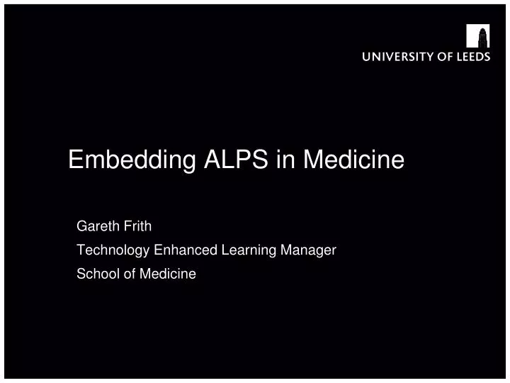 embedding alps in medicine