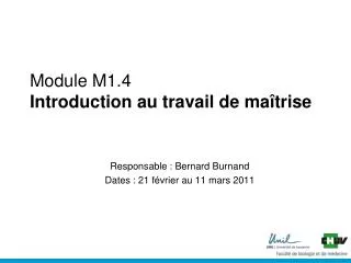 module m1 4 introduction au travail de ma trise