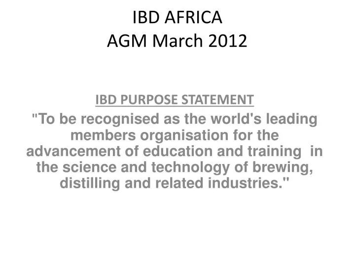 ibd africa agm march 2012