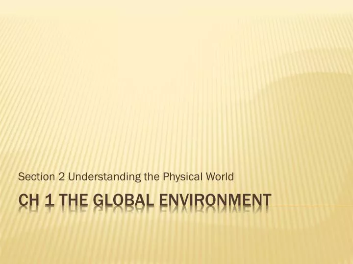 section 2 understanding the physical world