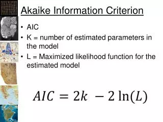 Akaike Information Criterion