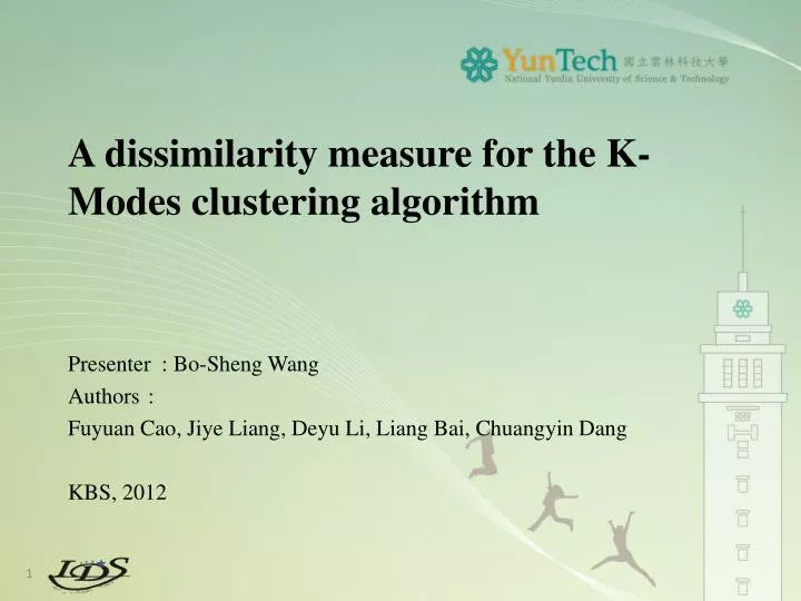 a dissimilarity measure for the k modes clustering algorithm