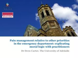 Dr Drew Carter, The University of Adelaide