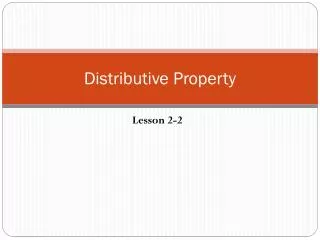 distributive property