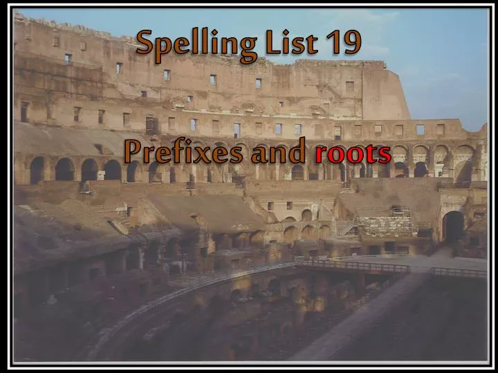 spelling list 19