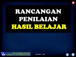 rancangan penilaian hasil belajar