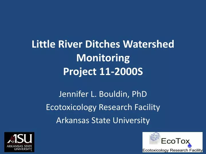 little river ditches watershed monitoring project 11 2000s