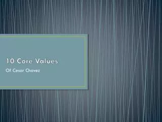 10 core values