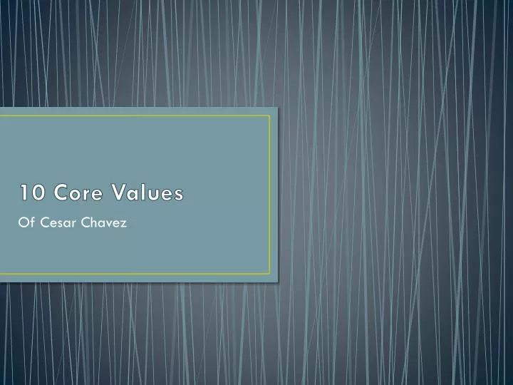 10 core values