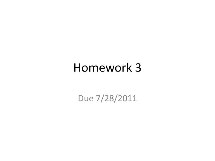 homework 3