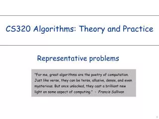 CS320 Algorithms: Theory and Practice