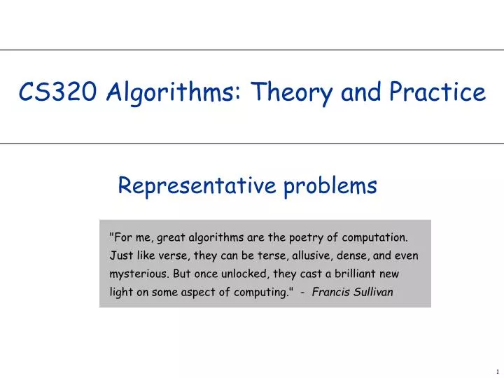 cs320 algorithms theory and practice
