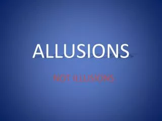 ALLUSIONS