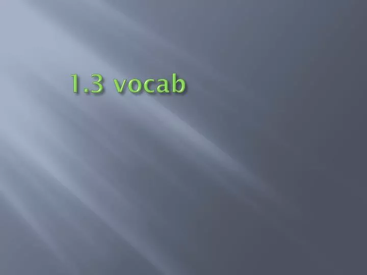 1 3 vocab
