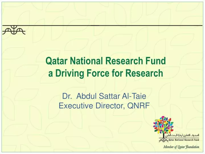 qatar national research fund a driving force for research