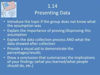 1.14 Presenting Data